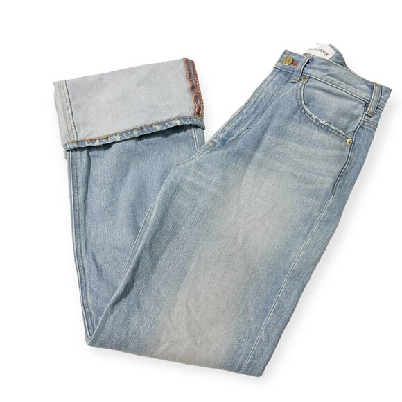 TU ES MON TRESOR Carnelian Jean 7 year,‎ high-rise turn-up jeans, Size 26 - Picture 7 of 15